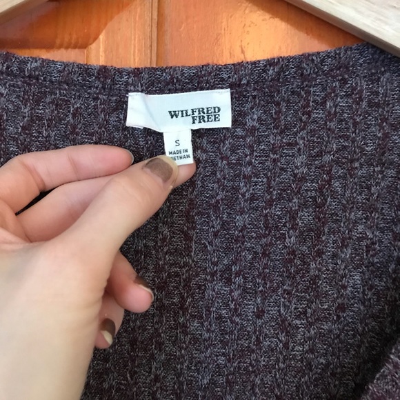 Aritzia Wilfred Free Purple Space Dye Midi Dress - Picture 2 of 3